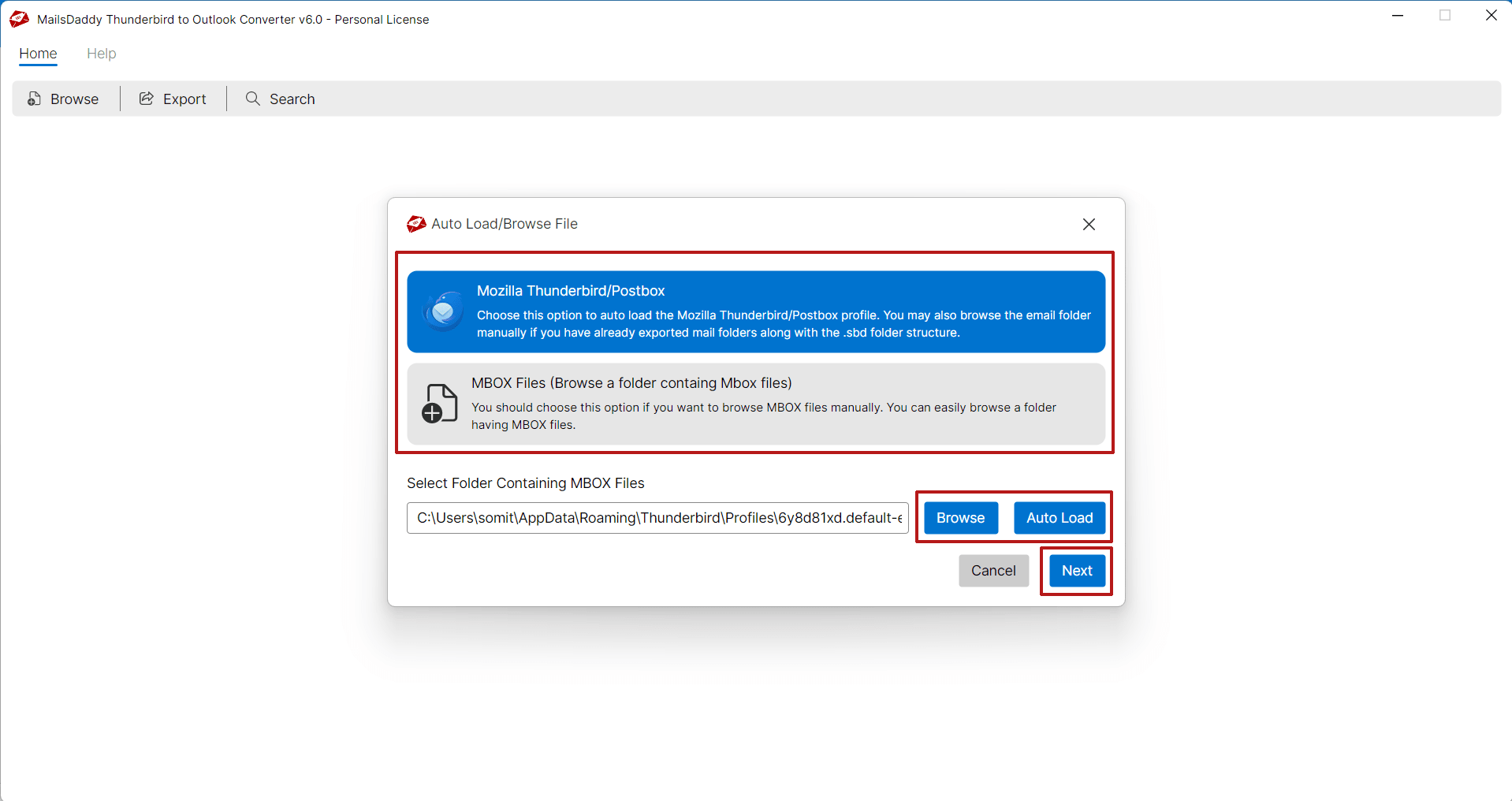 MailsDaddy Thunderbird to Outlook Converter
