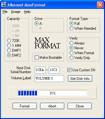 disk,format,duplicate,DMF,copy,files,boot,non-standard,floppy,bootable,backup,storage,maximum,capacity
