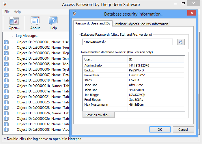 Access Password Recovery