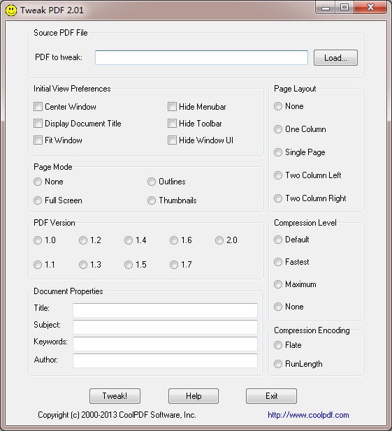 Tweak PDF