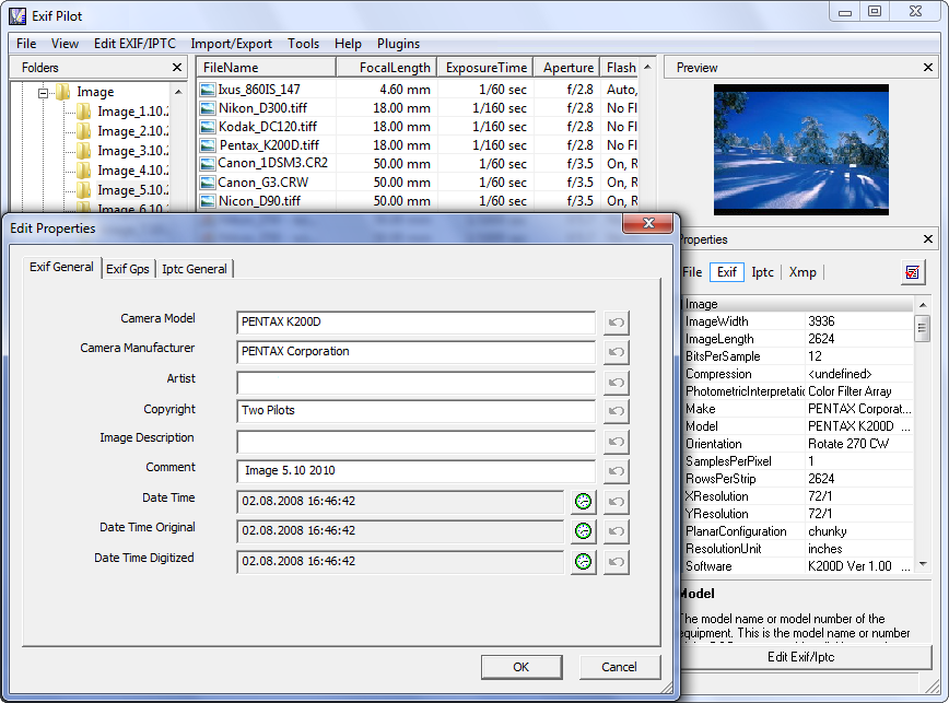 Exif Pilot