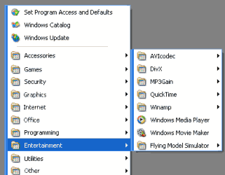 start menu, categorize