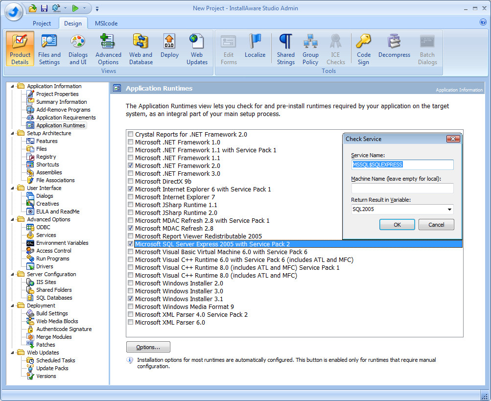 InstallAware Studio Admin for MSI