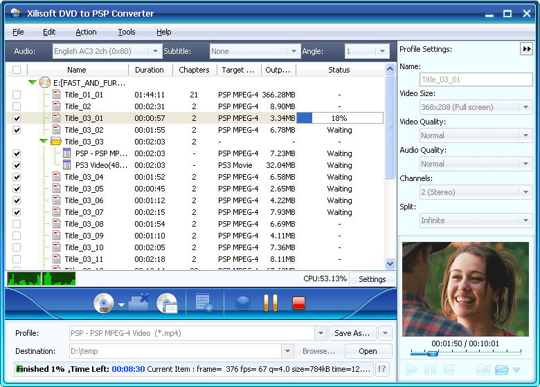 Xilisoft DVD to PSP Suite