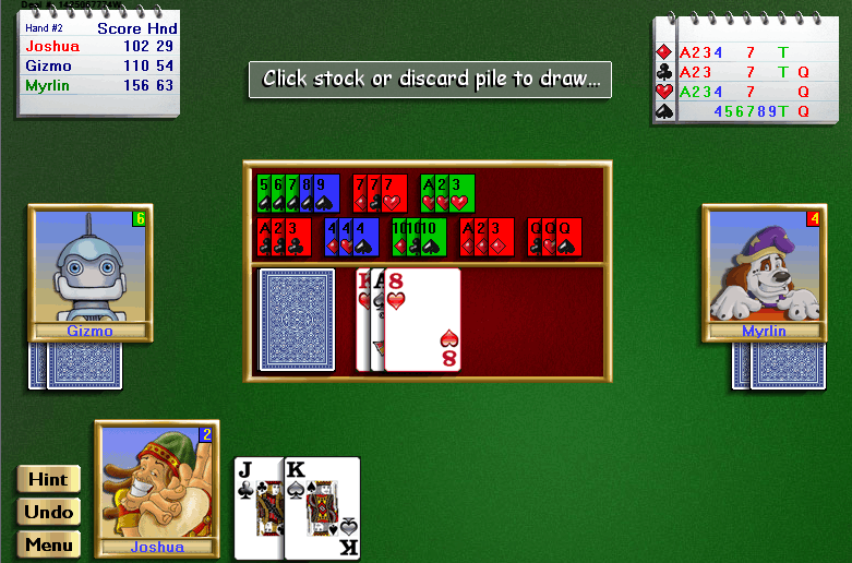 rummy, rummy, free, card games, game, windows,  online, shareware, Internet, kaluki