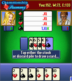 rummy, free, card games, game, windows, palm, pocketpc, windows mobile, online, shareware, Internet, nokia, P800, kaluki