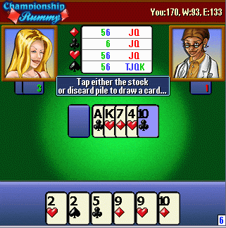 rummy, free, card games, game, windows, palm, pocketpc, windows mobile, online, shareware, Internet, nokia, P800, kaluki