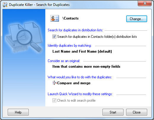 Duplicate Killer for Microsoft Outlook