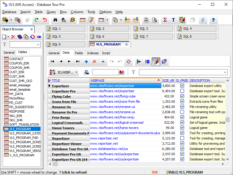 Database Tour Pro