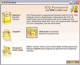 icq password account lost password forgotten forgot crack break recover password