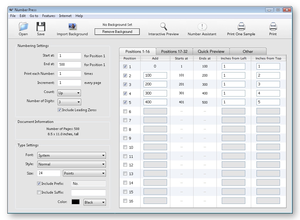 numbering, print, printing, pdf, printshop, laser printer, forms, raffles