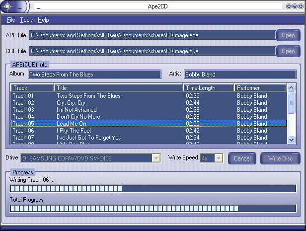 APE + CUE, APE burner, APE music, APE format, APE to cd, APE file, burn APE file