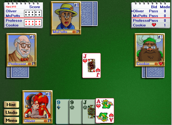 Euchre, bid euchre, free, card games, game, play euchre, windows, download, online, shareware, Internet