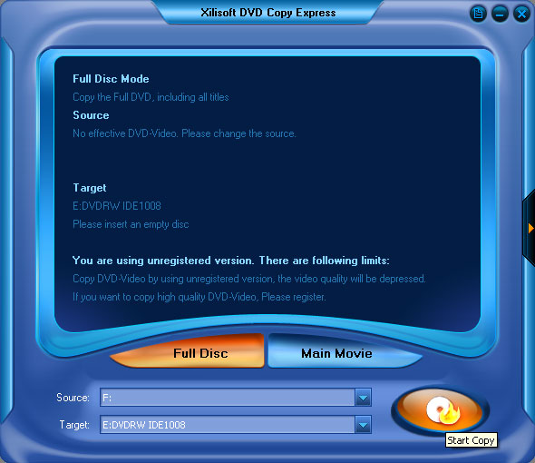 Xilisoft DVD Copy Express