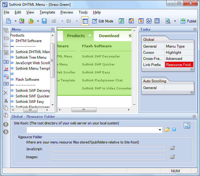 Sothink DHTML Menu Builder