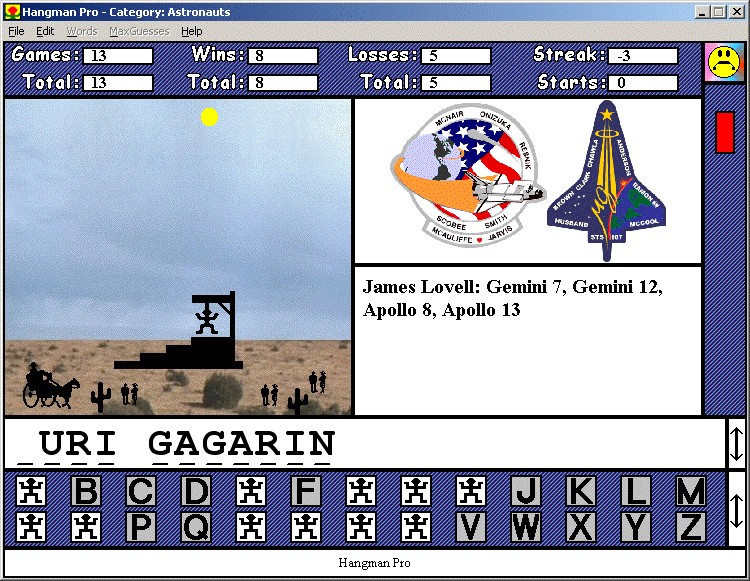 hangman, hangman pro, educational, games, k12, k-12, spelling, non-violent, vocabulary