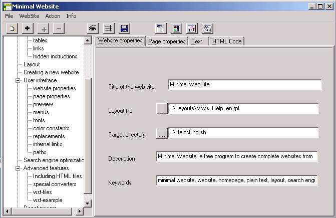 minimal website, website, homepage, plain text, layout, search engine optimization, seo, freeware, free, TextTransformer