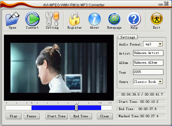 AVI MP3 MPEG WMV RM  Convert