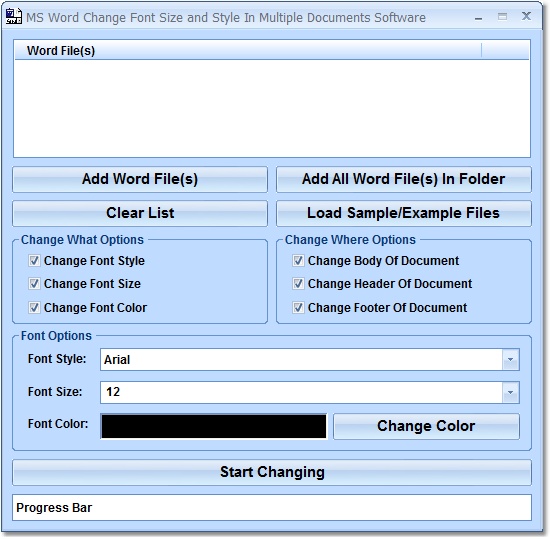 MS Word Change Font In Multiple Documents Software
