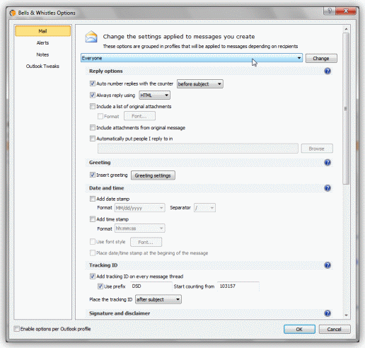 Bells & Whistles Outlook Add-in
