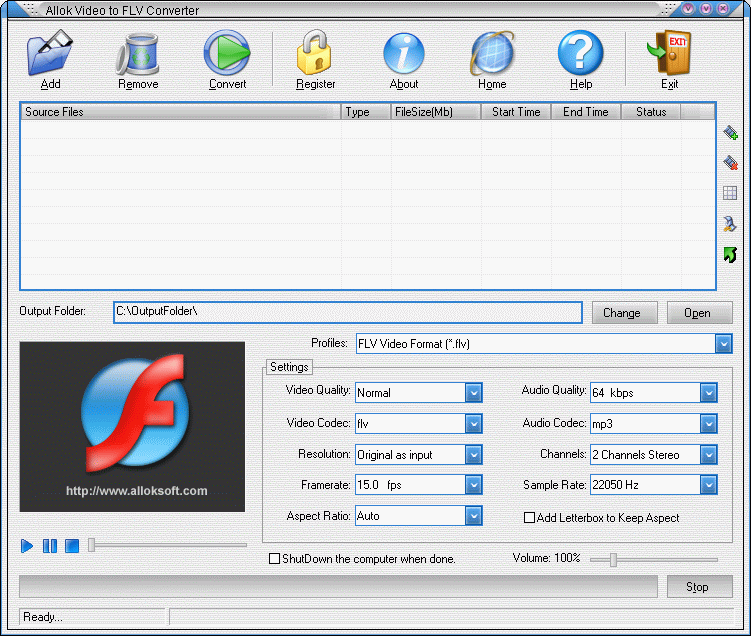 CC CONVERT VIDEO TO FLV