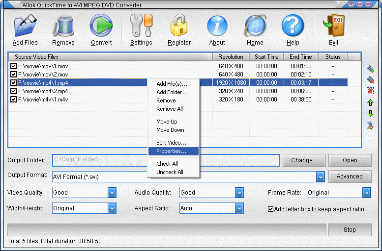 CC QUICK TIME TO DVD AVI MPEG