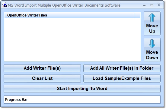 MS Word Import Multiple OpenOffice Writer Document