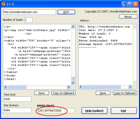 site speed, speed tester, page load time, test site