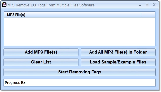 MP3 Remove ID3 Tags From Multiple Files Software