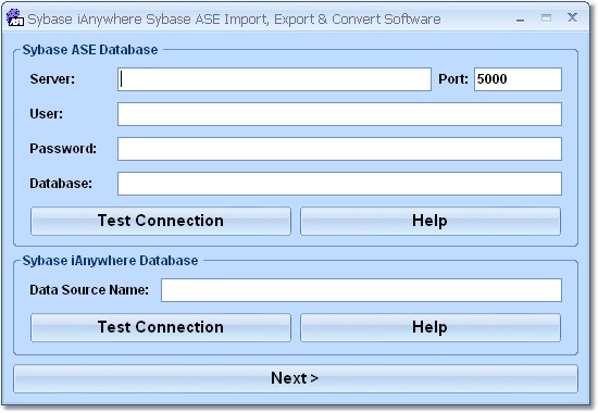 Sybase Anywhere Sybase ASE Import, Export & Conver