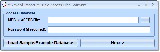 MS Word Import Multiple Access Files Software