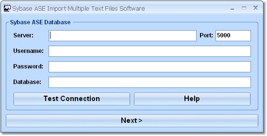 Sybase ASE Import Multiple Text Files Software