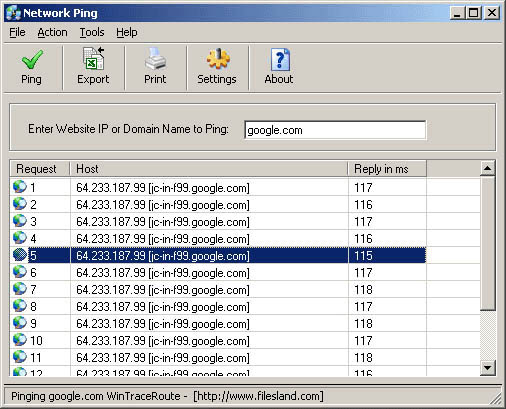 Network Ping