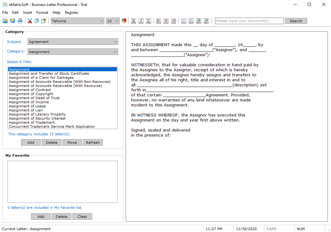 Business Letter Professional 2008