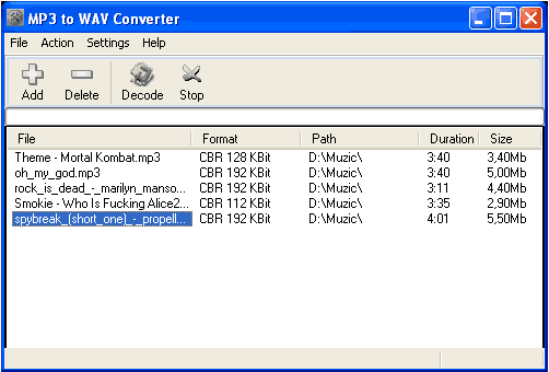 Abyss MP3 to WAV Converter