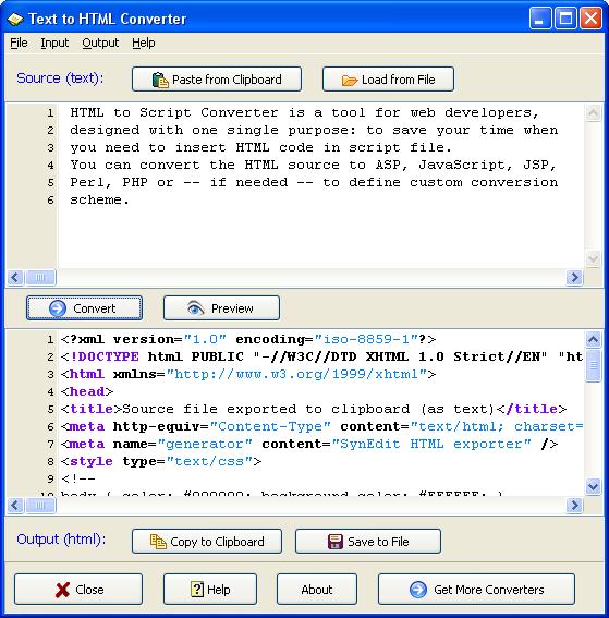 Text to HTML Converter
