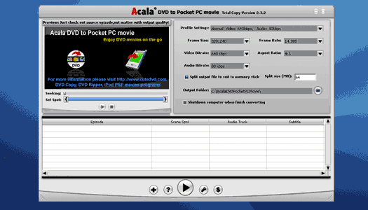 DVD to Pocket PC Movie