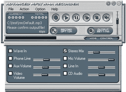 Advanced MP3 WMA Recorder