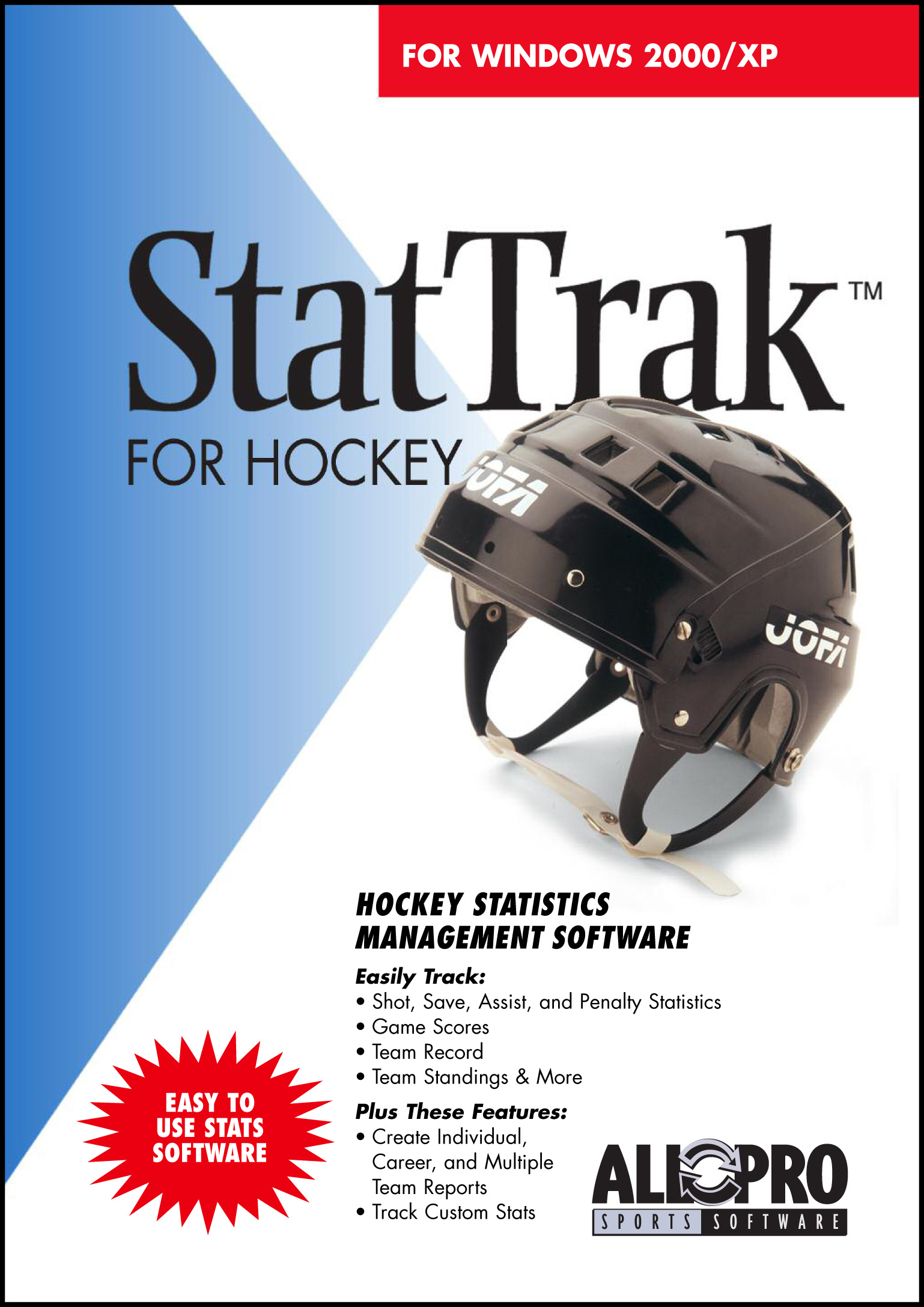 hockey stats software, stat software, stats software, hockey software, hockey statistics, hockey, all-pro, allpro, stattrak, hoc