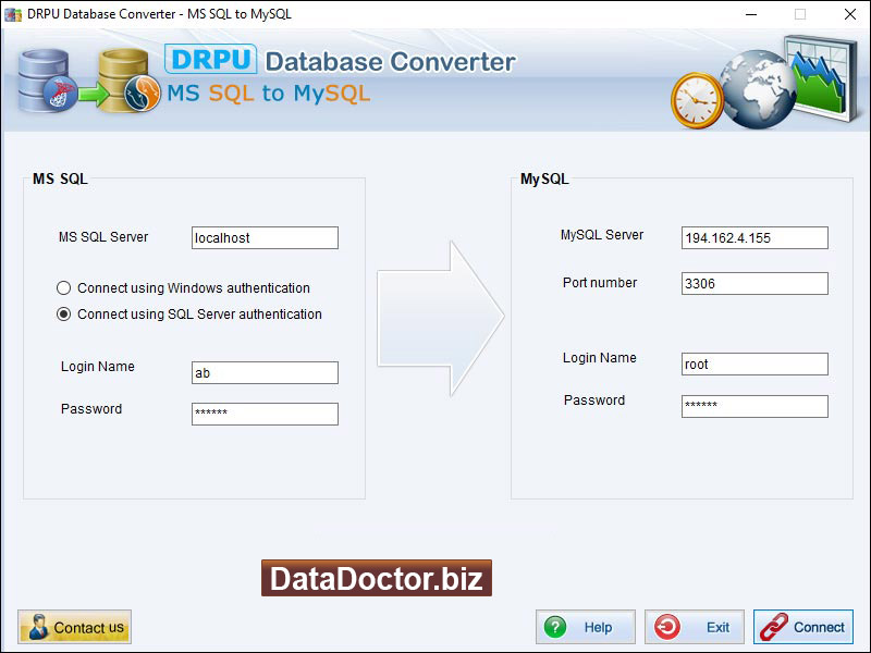 MSSQL to MySQL Database Converter