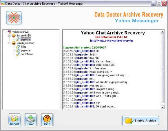 Yahoo Chat Archive Viewer