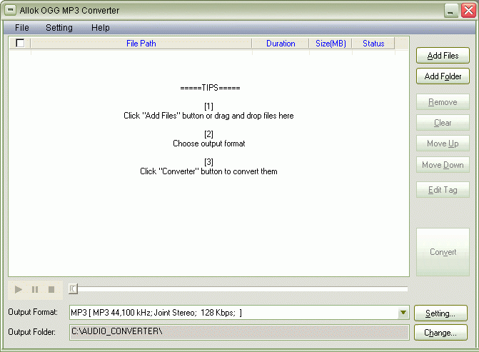 Allok OGG To MP3 Converter