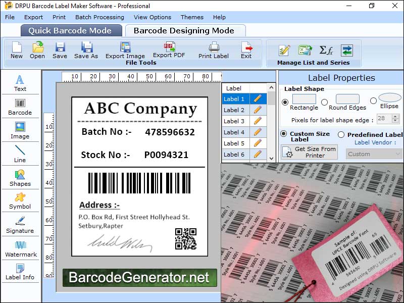 2d, barcode, generator, utility, make, construct, build, linear, tags, labels, images, business, industry, product, rolls, ribbons, sticker, coupons, random, sequential, constant, graphic, image, object, desktop, OS