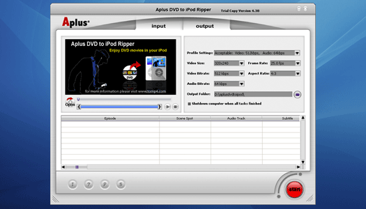 Aplus DVD to iPod Converter