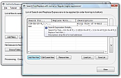 Find and replace text in files software, including