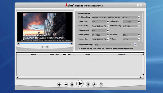 Aplus Video to iPod Converter Standard