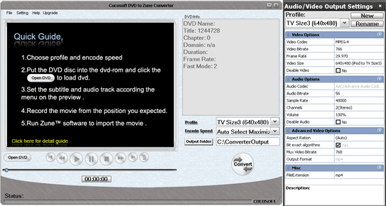 DVD Video to Zune Converter