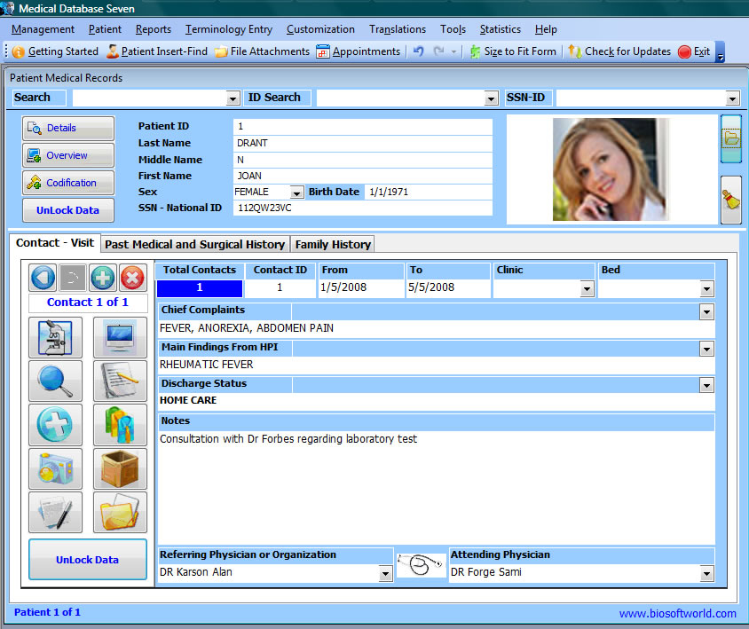 Medical Database Seven Server Edition