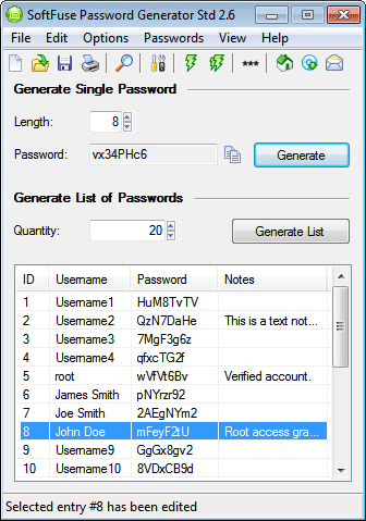 SoftFuse Password Generator