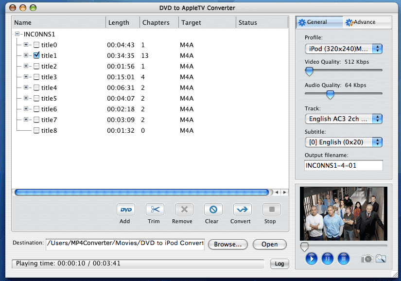 DVD to Apple TV Video Converter for Mac